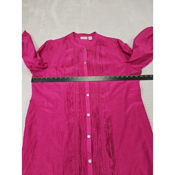 Chicos Shirt Womens 3 US XL Silk Blend Button Front 3/4 Sleeve - Picture 3 of 6